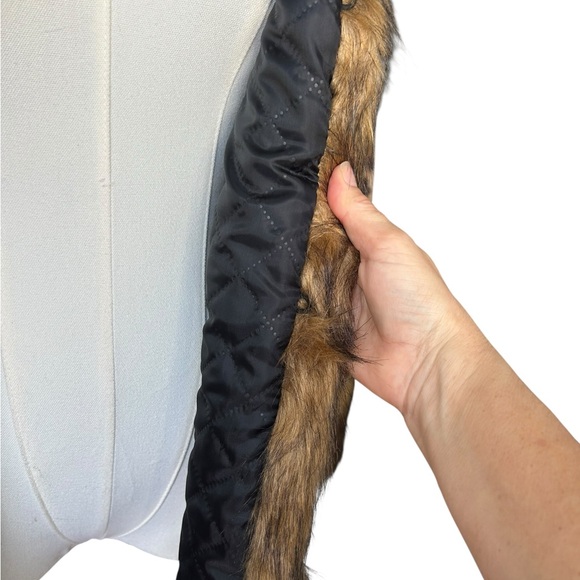 Women’s Leopard Print Retro Faux Fur Jacket Coat – Size Medium - Picture 8 of 12